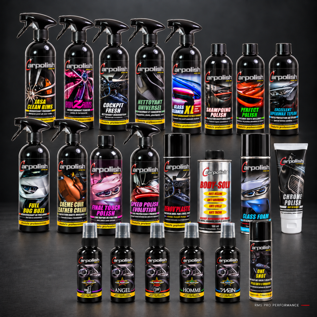 Pack Carpolish intégral — 22 produits — photo d’ensemble